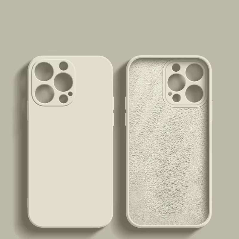 Coque blanche pour iPhone, vue avant et arrière du téléphone